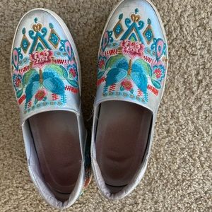 Johnny Was Metallic Festival Shoe Womens Size 9